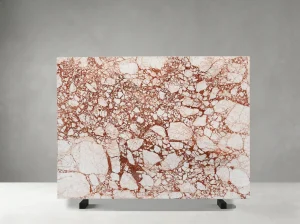 viola red marble slab with red breccia pattern for walls and islands