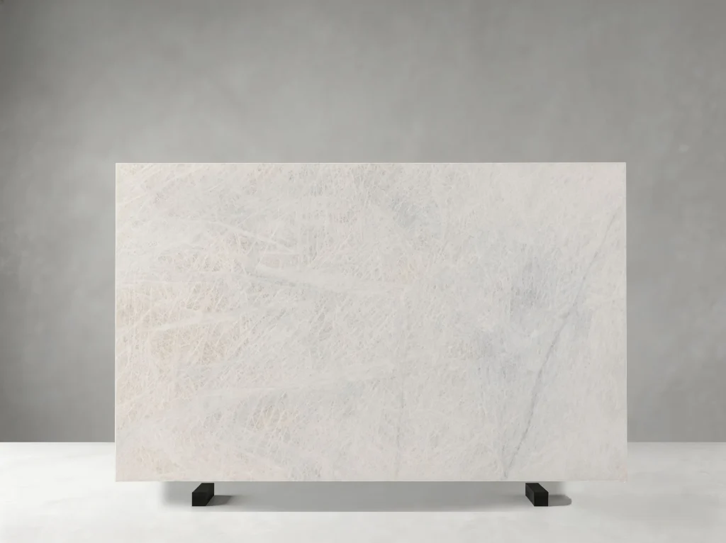 alba crystal quartzite slab ice white texture for custom luxury interior projects