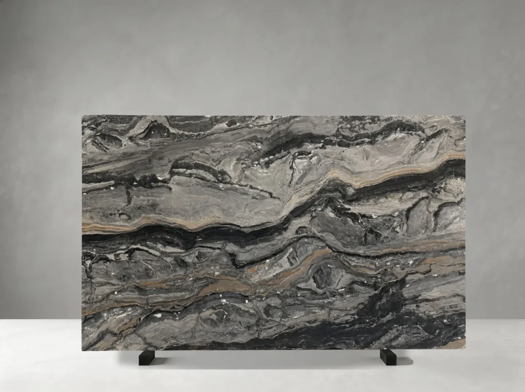 arabescato orobico marble slab grey black veining for luxury interiors