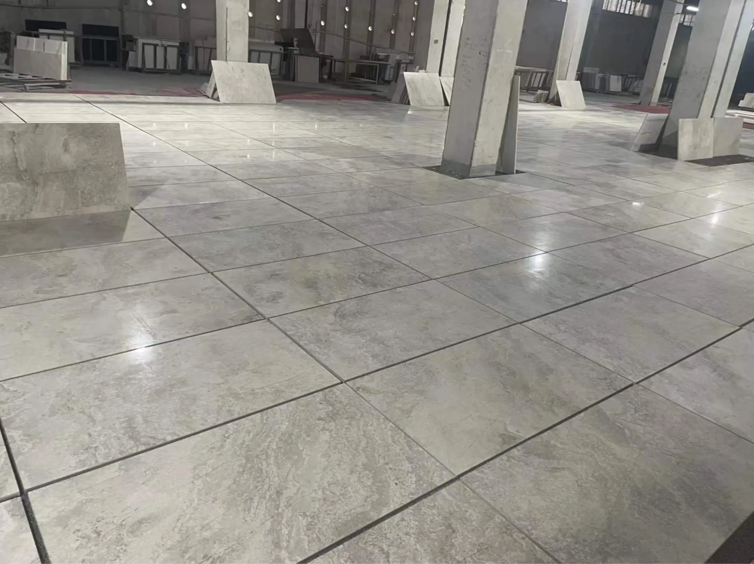 athens-white-marble-floor-tile-project-layout-01.webp athens white marble floor tile project layout with soft grey beige linear vein