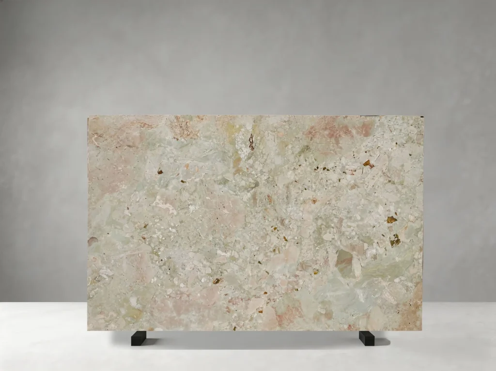 breccia botticelli marble slab soft pastel breccia pattern for luxury interiors