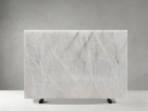 chineses white crystal quartzite slab with white gold mineral veins for walls and table tops