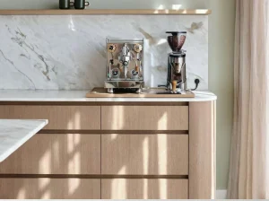damara white marble kitchen backsplash and countertop application