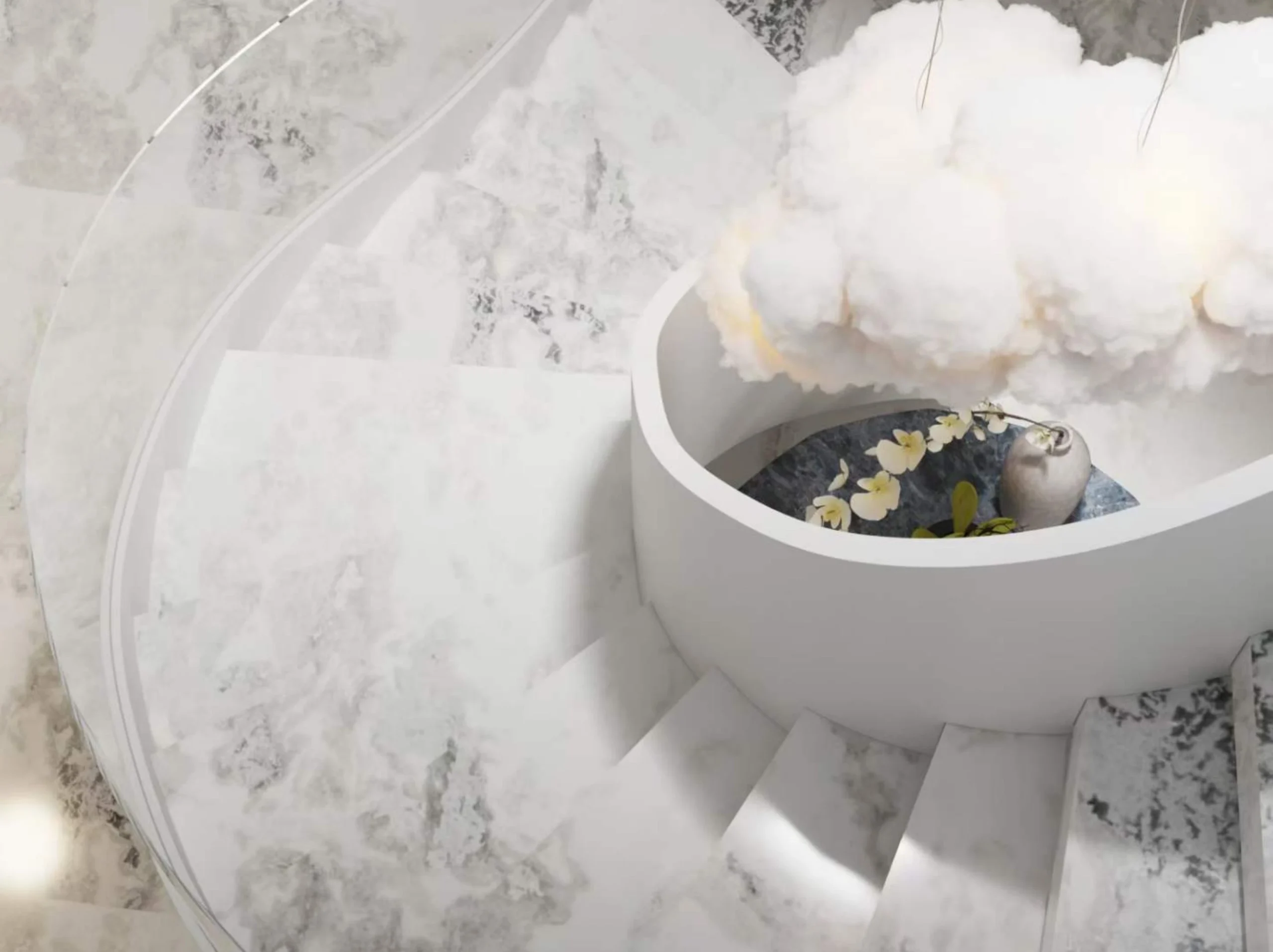 damasco-white-marble-stair-application-02.webp damasco white marble stair application with soft grey veining