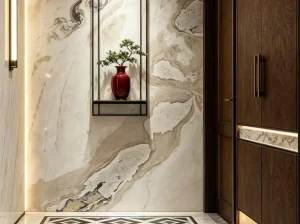 damasco white marble wall cladding application for luxury interiors