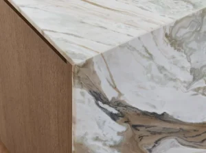 etosha white marble stair application with soft grey veining