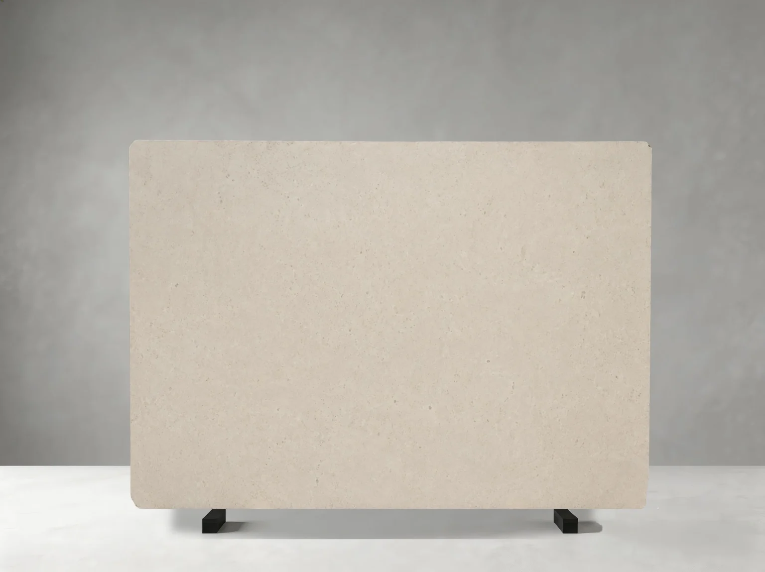 european beige limestone slab front view