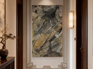 exotic pandora marble decorative wall panel with grey gold breccia texture