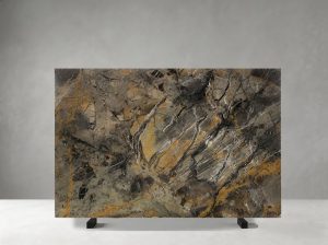 exotic pandora marble slab dark golden veining for luxury interior projects