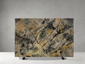exotic pandora marble slab grey gold breccia for feature walls and island tops