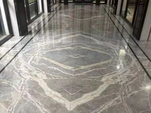 fior di bosco marble bookmatched floor design