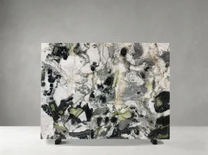 ice green marble slab black green fragments for luxury feature walls and counters