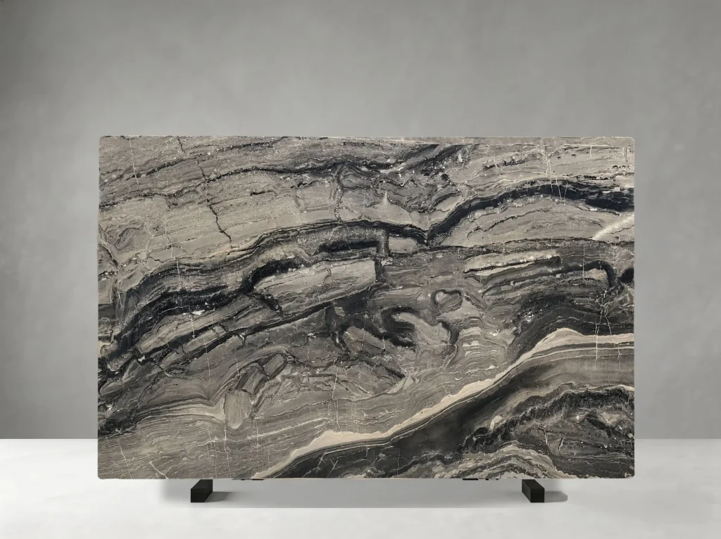 italian fantasy gray marble slab grey black veining for luxury interiors