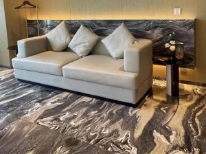 marmo luano rosso living room floor and wall application