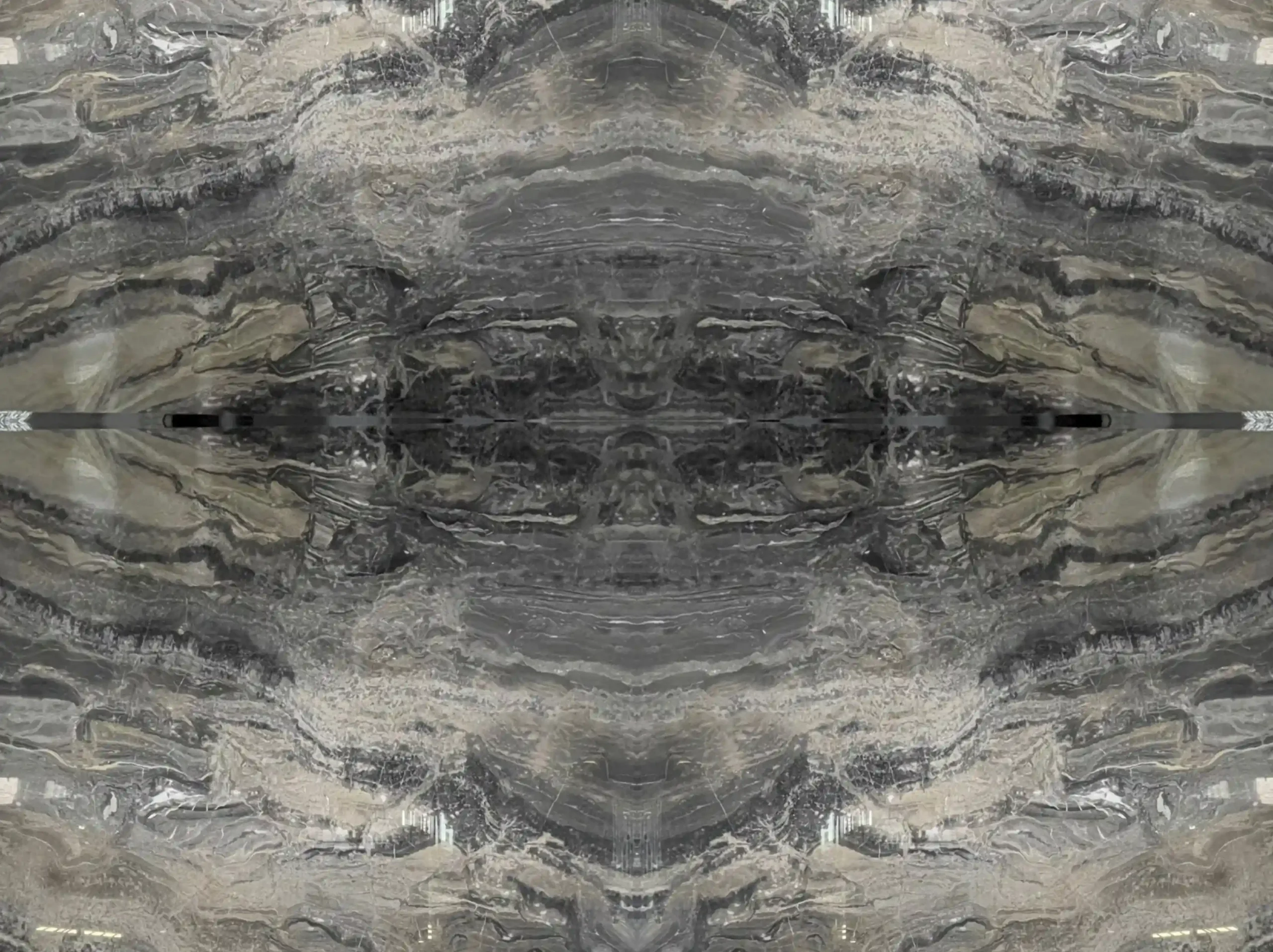 marmo-orobico-grigio-marble-bookmatched-wall-panel-03.webp marmo orobico grigio marble bookmatched wall panel with grey black symmetrical pattern