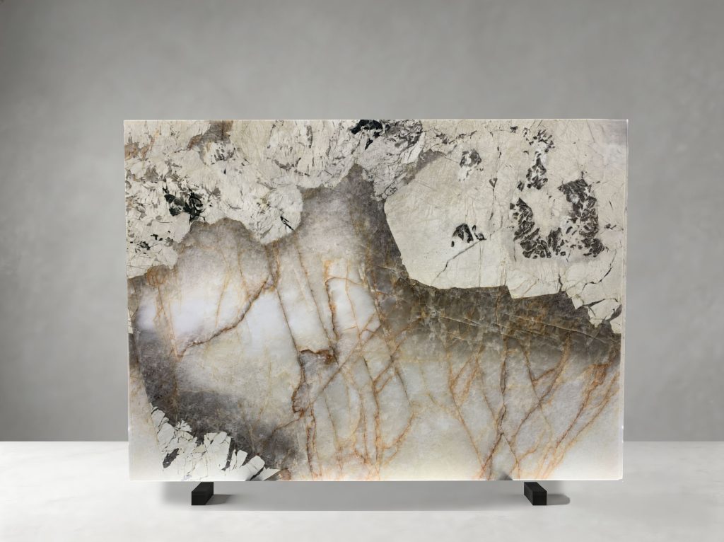 patagonia granite slab white golden veining for feature walls and island tops