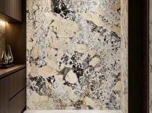 patagonia quartzite feature wall cladding with bold natural mineral pattern