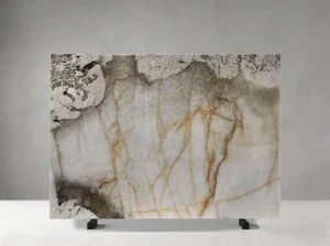 patagonia quartzite slab white golden veining for feature walls and island tops