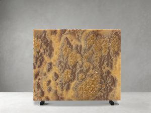 persian tiger onyx slab golden crystal pattern for backlit walls and interiors