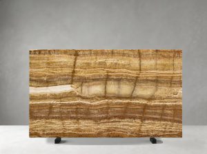 persian tiger onyx slab horizontal banding for walls islands and table tops