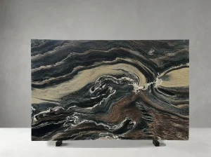 rosso luana scuro marmo wavy pattern slab natural marble