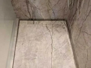 silver roots marble bathroom wall and floor application