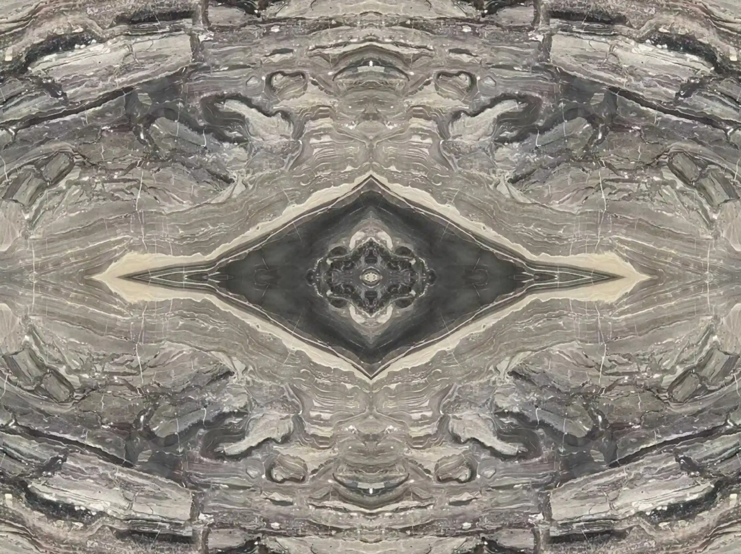 venice-brown-marble-bookmatched-wall-panel-03.webp venice brown marble bookmatched wall panel with grey brown symmetrical pattern