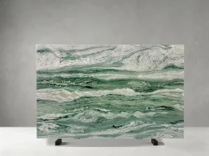 verde vivo quartzite slab layered green veining for luxury interiors