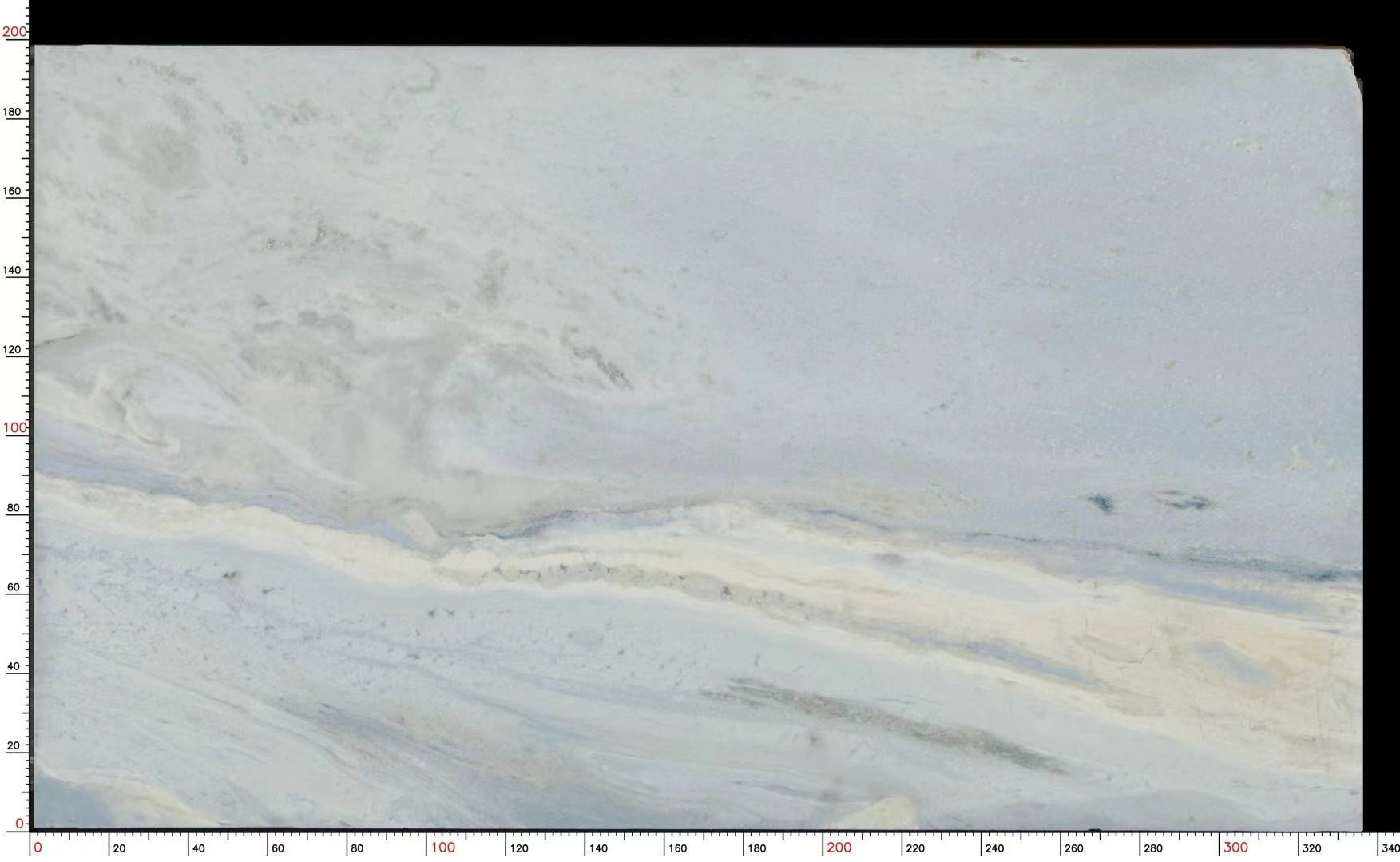 Digital natural stone slab scanning for cutting layout and vein matching
