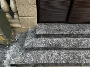 asterix granite flooring application with custom cut natural stone tiles