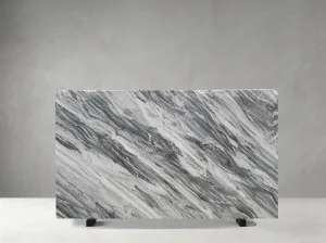 Bardiglio Arabescato Marble slab with bold charcoal and grey veins