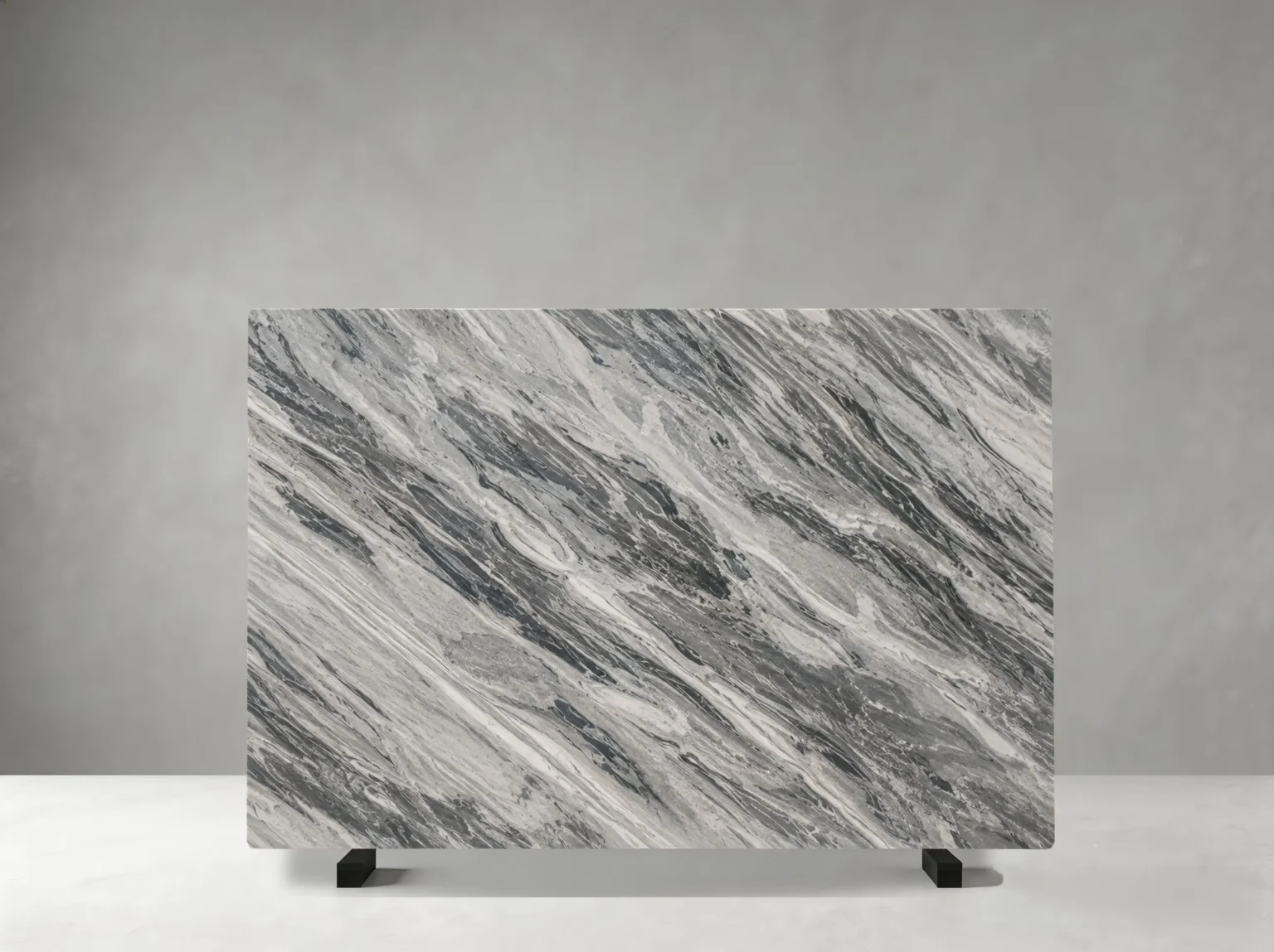 Bardiglio Nuvolato Marble slab with graphite and silver-grey veins