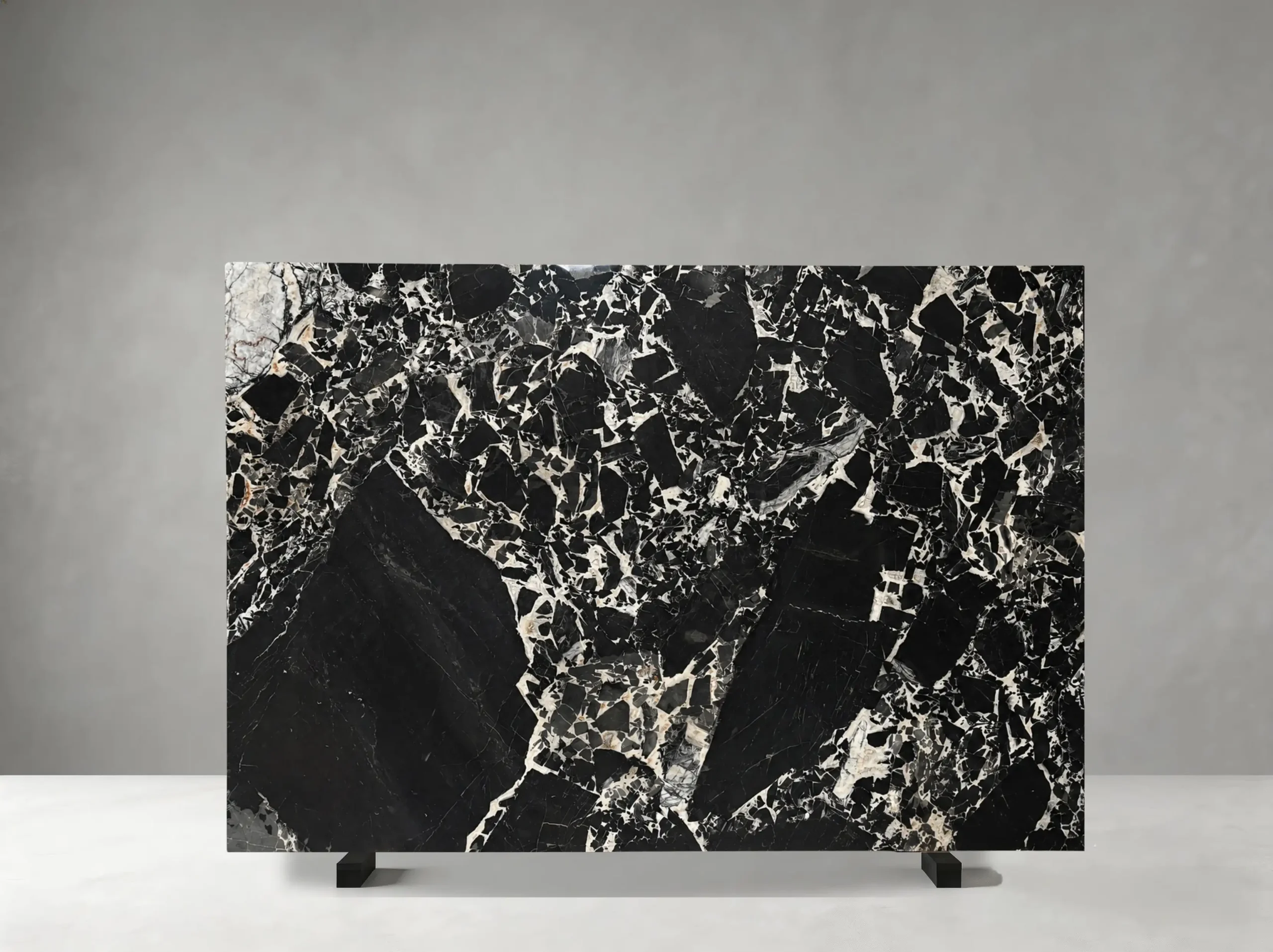 black-grand-antique-marble-slab-large-fragment-veining-05.webp black grand antique marble slab large white breccia fragments for luxury interiors