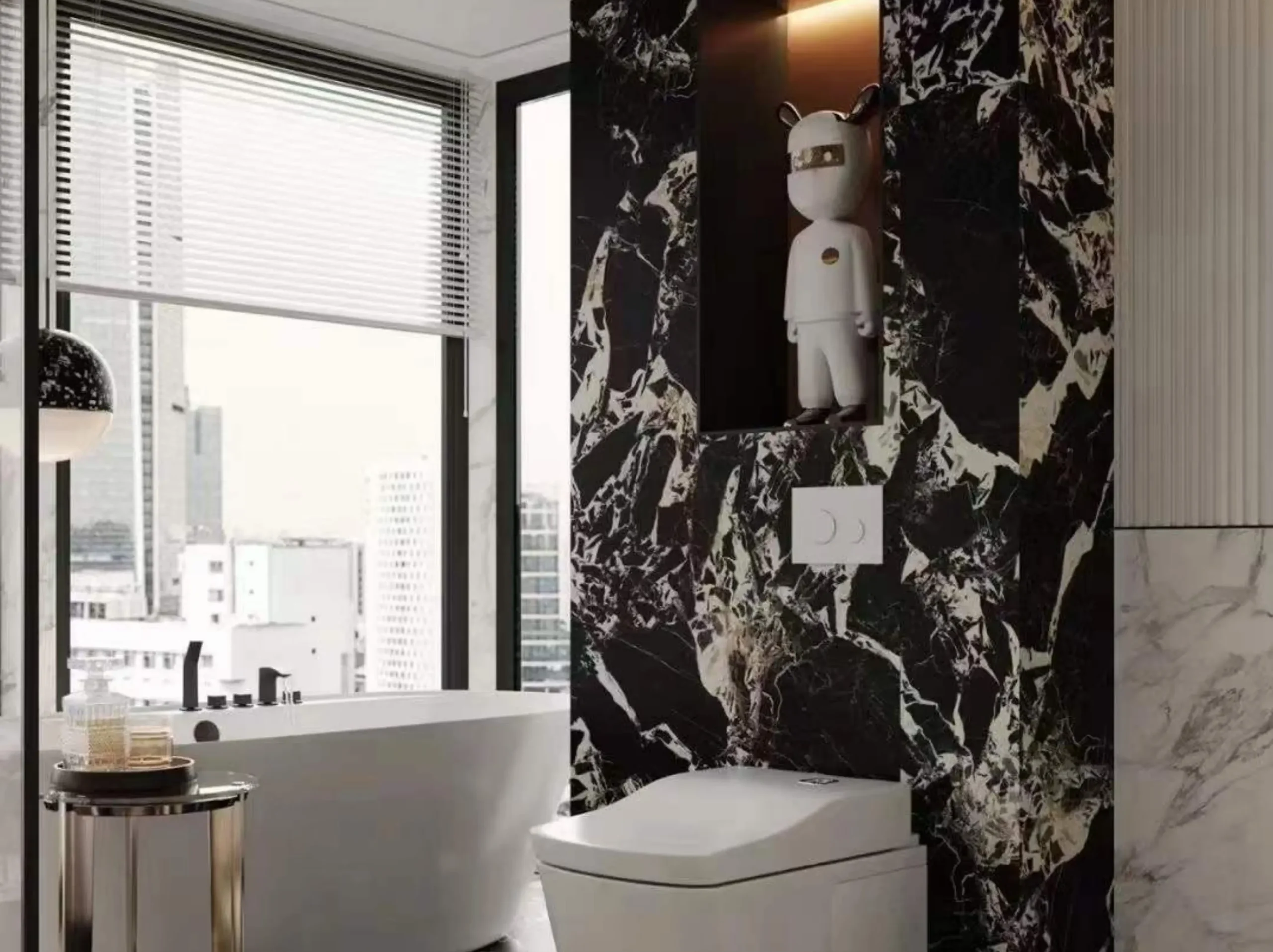 black-noir-grand-antique-marble-bathroom-wall-cladding-03.webp black noir grand antique marble bathroom wall cladding with bold white breccia veins