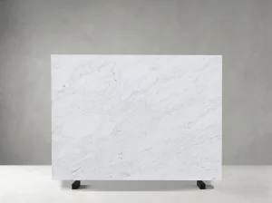 Full Branco Volakas Marble slab with soft diagonal grey linear veining