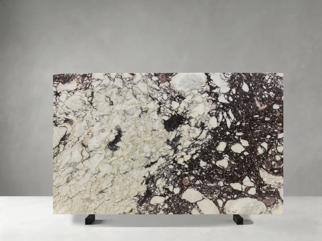 breccia capraia marble slab cream brown vein for luxury interior projects