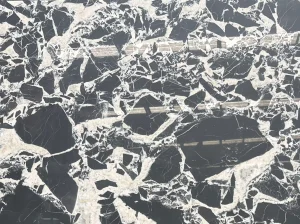 bvlgari black marble close up black and white breccia pattern for custom interiors