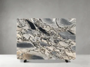 chinese bvlgari marble slab grey charcoal breccia for walls tables stairs and island tops
