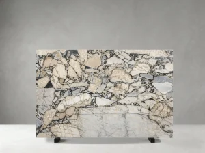 elephant white marble slab with ivory grey fragments beige mineral areas and dark natural outlines