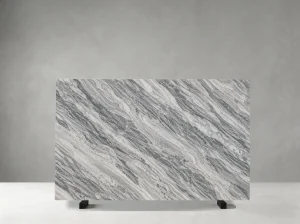 Florence Gray Marble slab with fine diagonal silver and gray veins