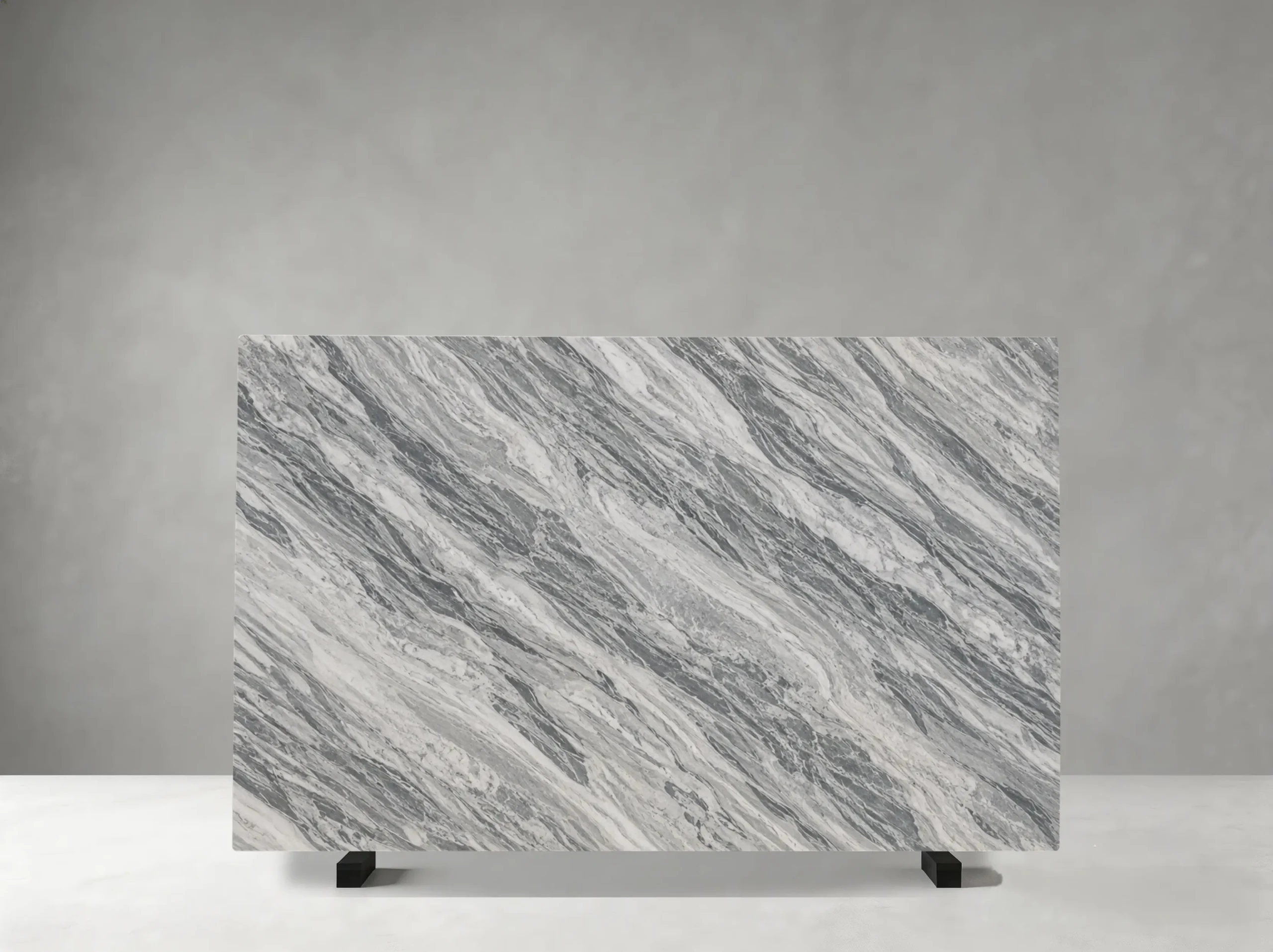 florence-gray-marble-slab-flowing-grey-veins-04.webp Florence Gray Marble slab with fine diagonal silver and gray veins