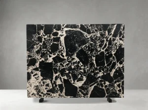 french black marble slab ivory white veining for walls floors and island tops