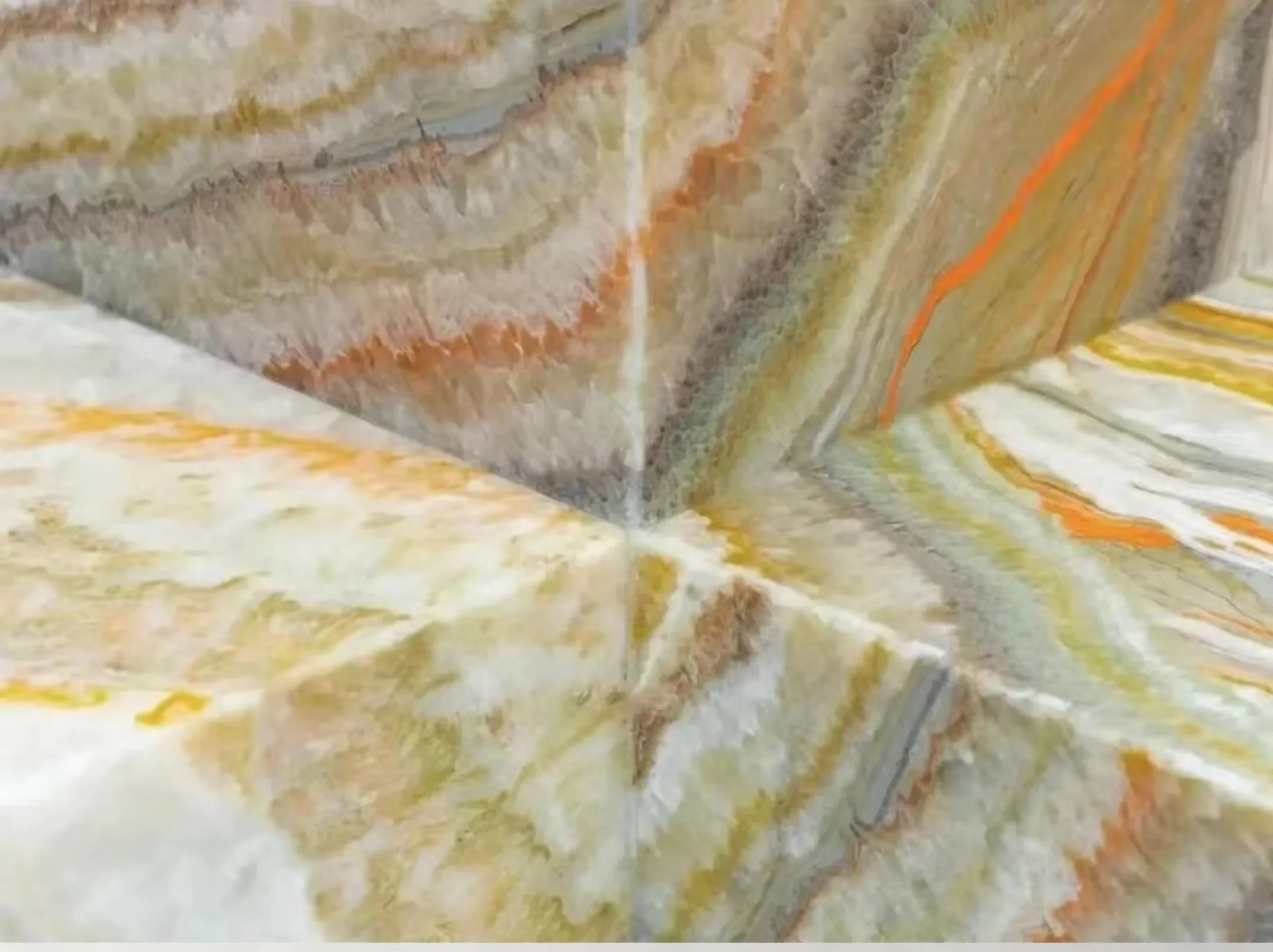 karaj-rainbow-onyx-edge-joint-detail-02.webp karaj rainbow onyx edge joint detail with orange green grey cream and layered mineral bands