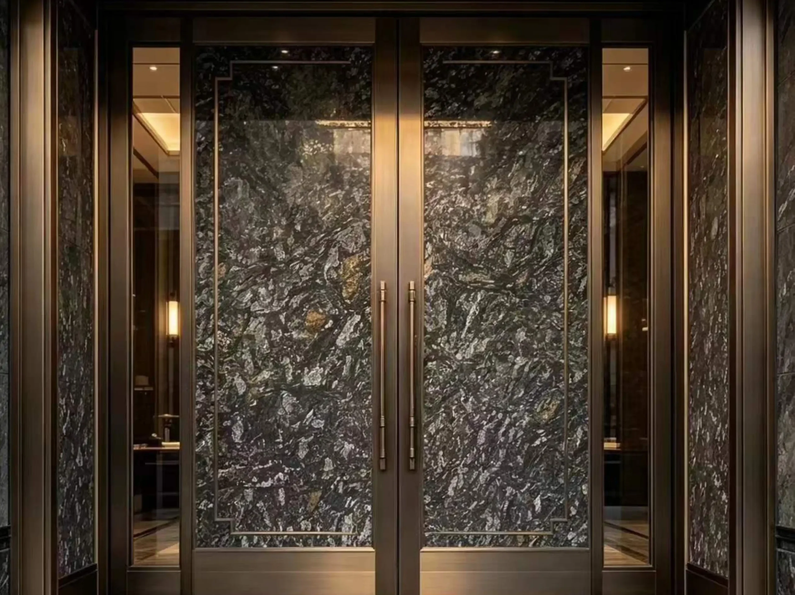 kozmus-granite-luxury-entrance-door-panels-03.webp kozmus granite luxury entrance door panels with dark black grey mineral pattern