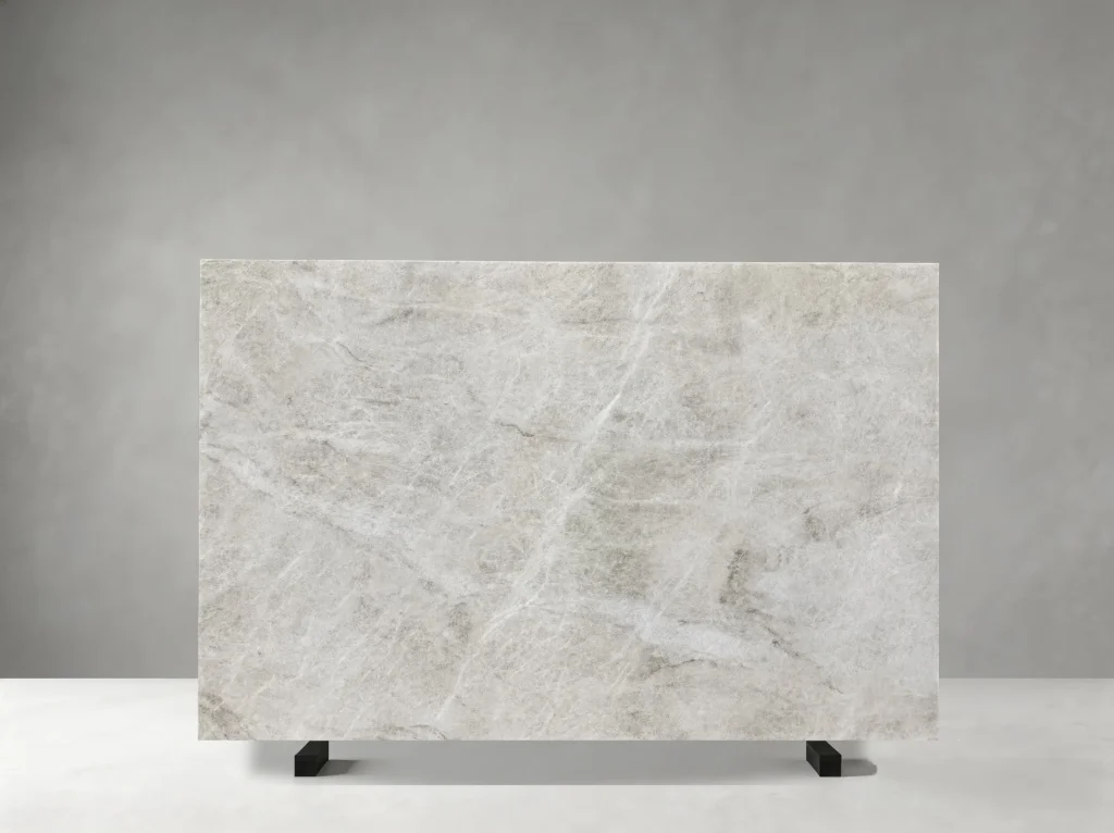 Wooden Black Marble slab with wavy charcoal veining