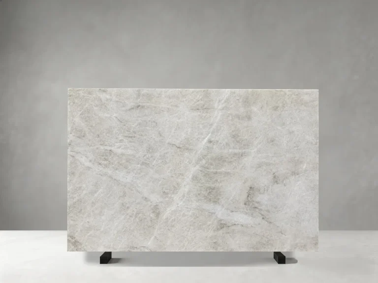 Wooden Black Marble slab with wavy charcoal veining