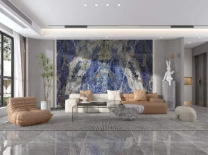 namibia blue classic sodalite large living room feature wall with blue grey and cream mineral pattern