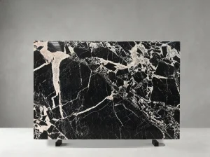 noir grand antique marble slab with bold ivory white veining and deep black background