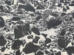 petit antique marble close up black white breccia texture for custom stone projects