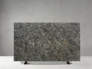 platinum diamond granite slab with dense silver grey crystalline mineral texture
